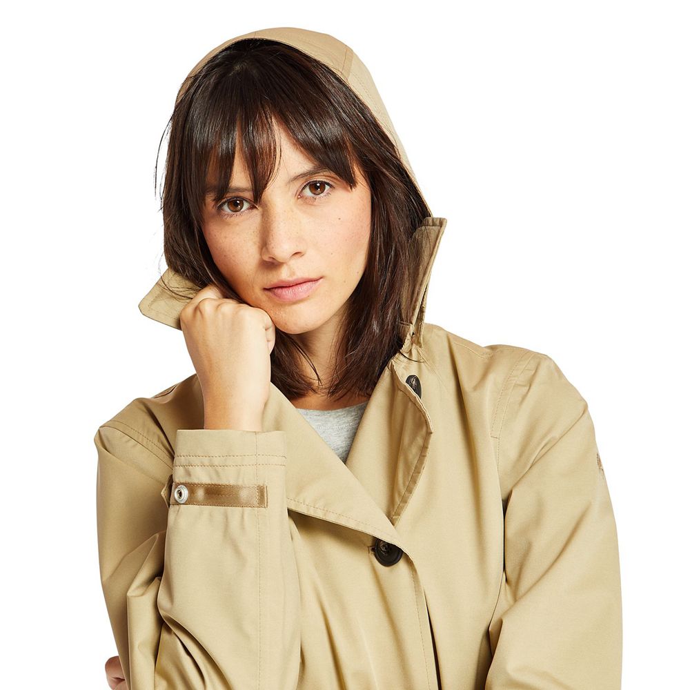 Timberland Παλτο Γυναικεια Χακί - Classic Waterproof Trench - Greece 1294875-UF